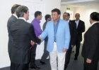 Gen Pervez Musharraf being warm welcomed by Mr Najib Khan at Head Office